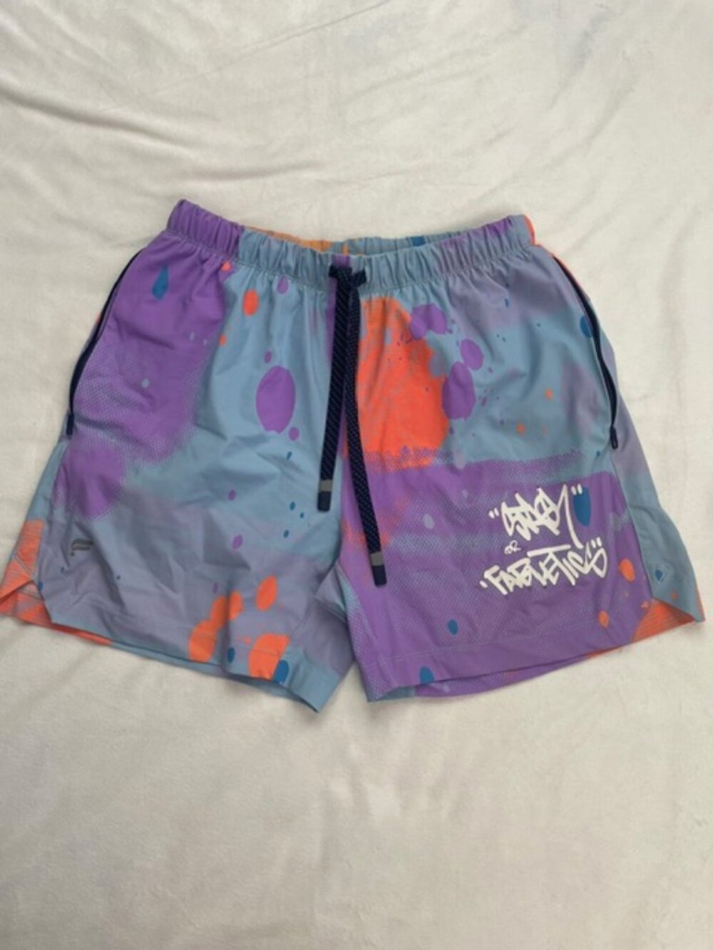 Fabletics x Stash Men's Graffitiy Print Athletic Shorts, Multi Color, Size S